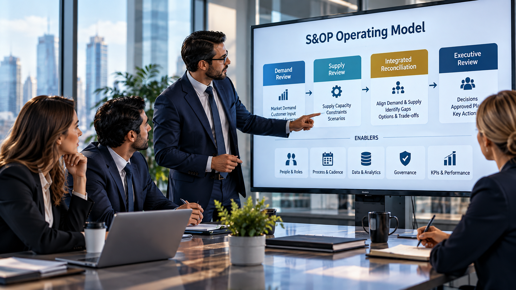 S&OP operating model connecting people, process, data, governance and performance